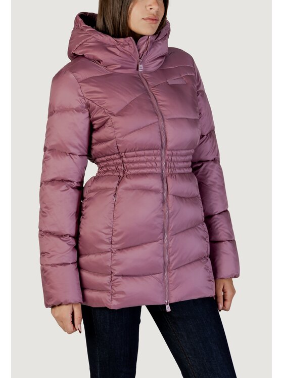 EA7 Emporio Armani EA7 Emporio Armani Kurtka skórzana BOMBER JACKET Fioletowy Egg Fit