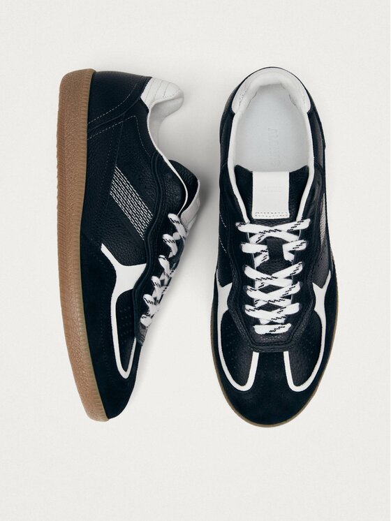 ALOHAS Sneakersy Tb.490 Rife Grain Black & White Leather Sneakers