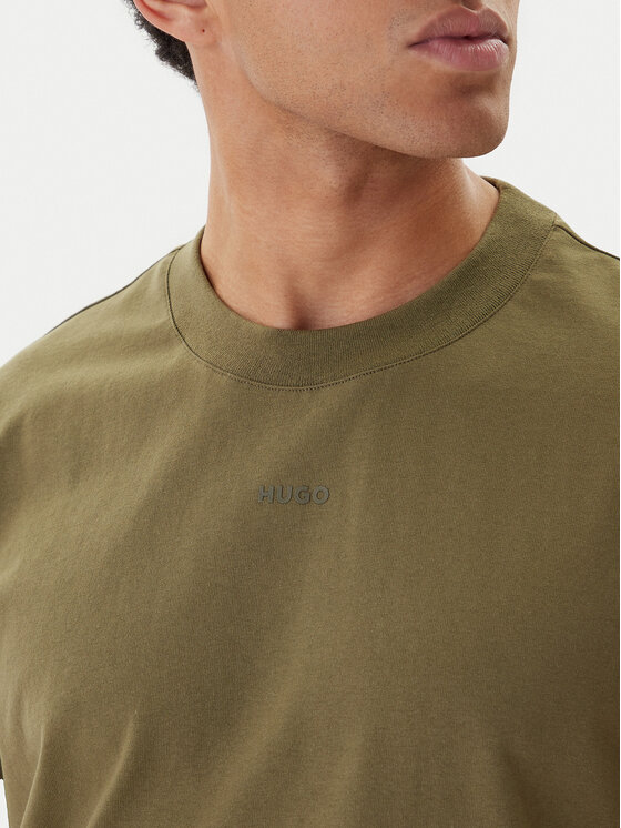 HUGO HUGO Tričko Dapolino 50488330 Zelená Relaxed Fit