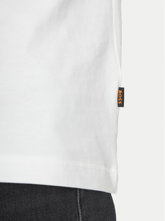 BOSS BOSS Tricou Te_Bossfish 50539196 Alb Regular Fit