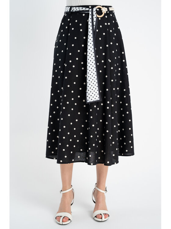CLICK CLICK Φούστα midi 50-725 Μαύρο Classic Fit