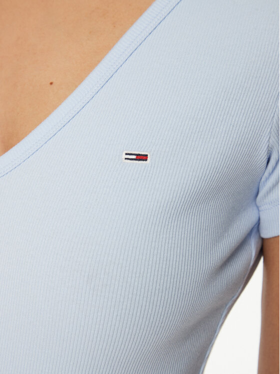 Tommy Jeans Tommy Jeans Póló Essential DW0DW17385 Kék Slim Fit
