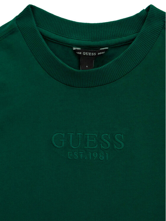 Guess Guess Marškinėliai L5RI36 K8HM4 Tamsiai žalia Regular Fit