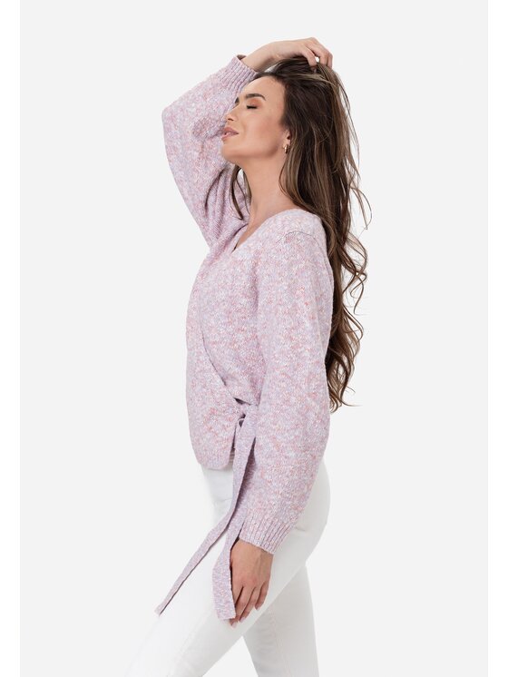 LAURELLA LAURELLA Sweter 6TU016 Różowy Regular Fit
