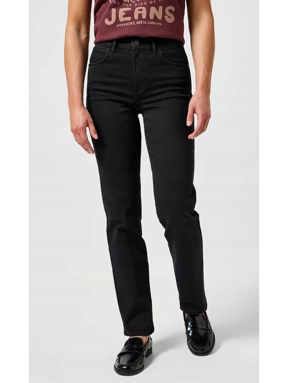 Wrangler Wrangler Jeansy Straight Czarny Straight Fit