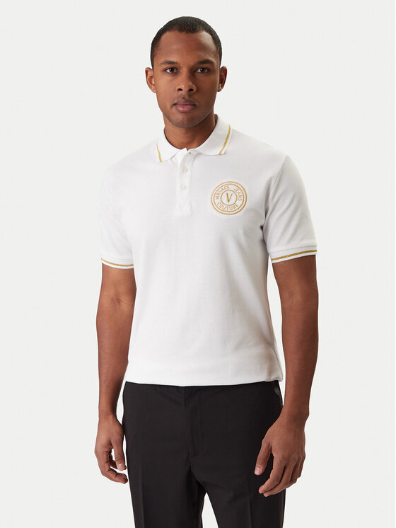 Versace Jeans Couture Versace Jeans Couture Tricou polo 80GAGT03 CJ01T Alb Regular Fit
