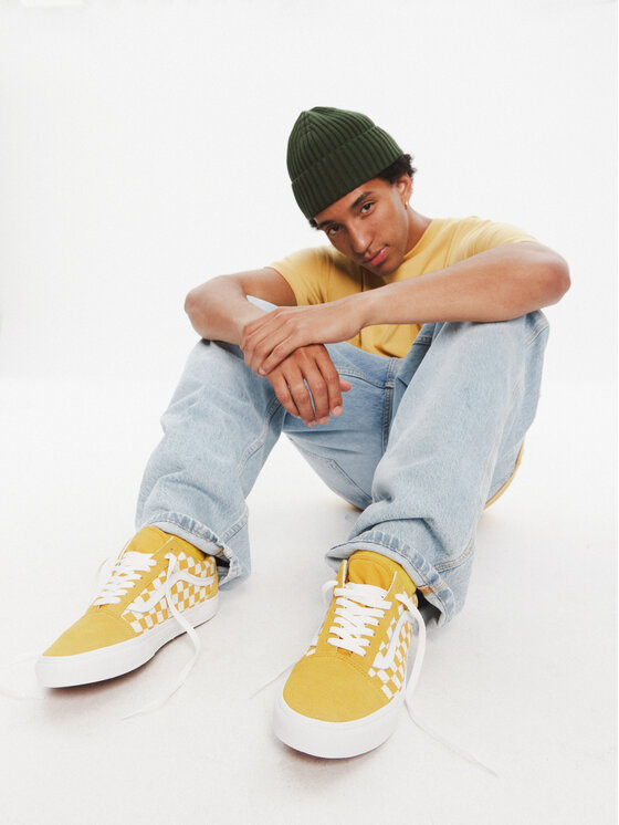 Vans Vans Sneakers aus Stoff Old Skool Checkerboard VN000DB3ZX71 Gelb
