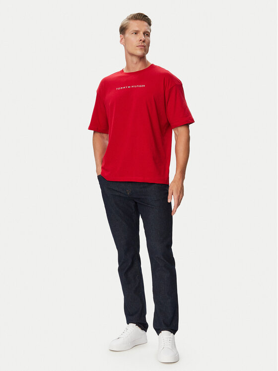 Tommy Hilfiger Tommy Hilfiger T-Shirt UM0UM03685 Červená Relaxed Fit