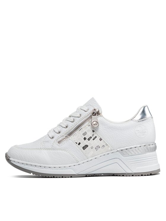 Rieker Rieker Sneakersy N4322-80 Bílá