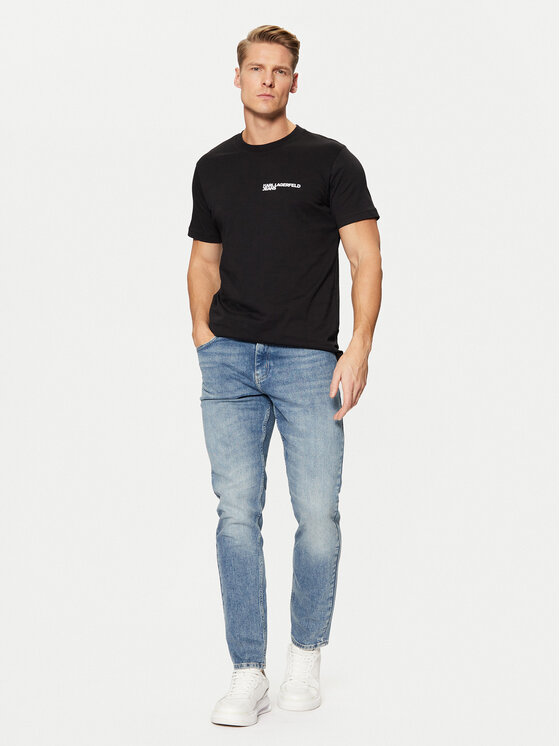 Karl Lagerfeld Jeans Karl Lagerfeld Jeans Majica A1M17003 Črna Slim Fit