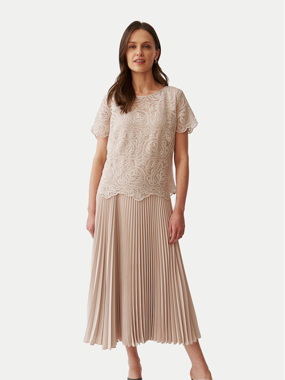 Tatuum Tatuum Kokteiļkleita Luna T2406.215 Bēšs Regular Fit