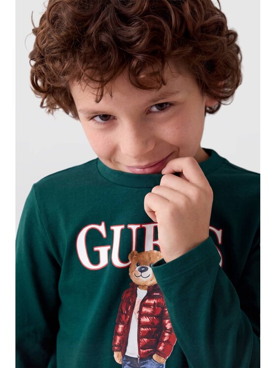 Guess Kids Guess Kids T-Shirt 184439 Zelená Classic Fit