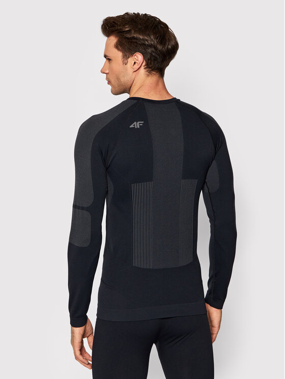 4F 4F Bielizna termoaktywna górna H4Z21-BIMB030G Czarny Slim Fit
