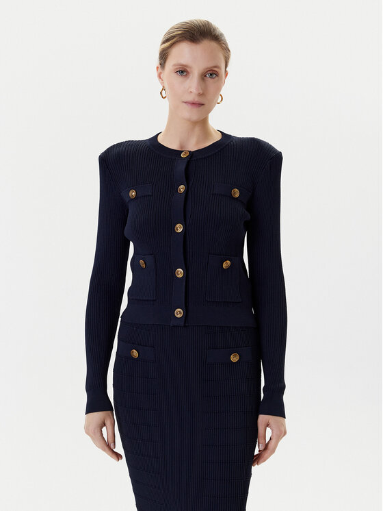 Guess Guess Strickjacke W5YR09 Z0130 Dunkelblau Regular Fit