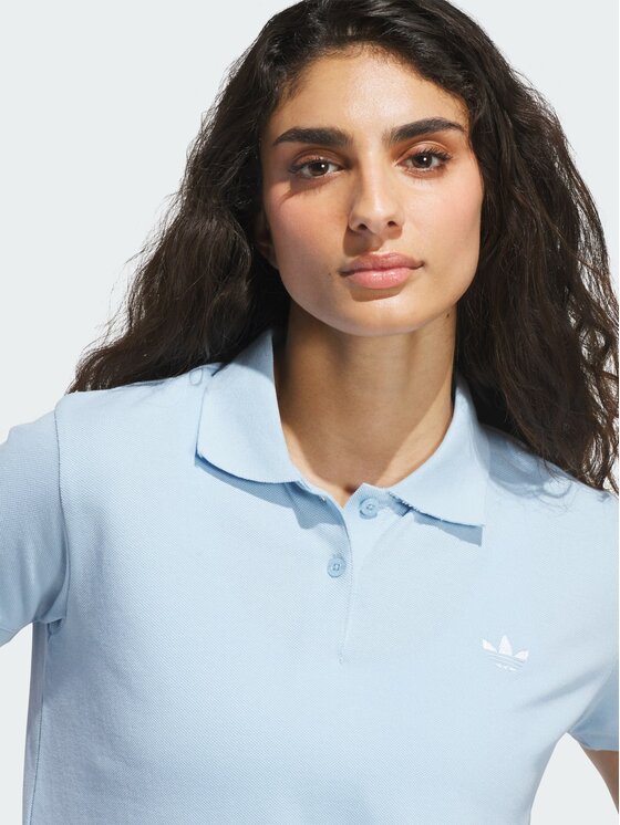 adidas adidas Polo 168164 Niebieski jasny Slim Fit