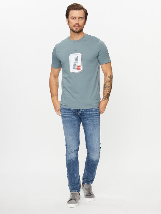 BOSS Boss Тишърт Tefragile 50503535 Син Regular Fit