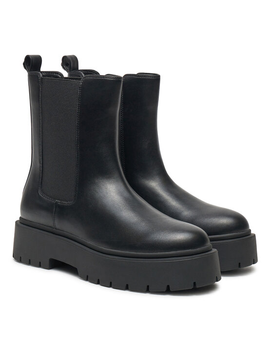 TWINSET TWINSET Kotníková obuv s elastickým prvkem 242TGT152 Černá