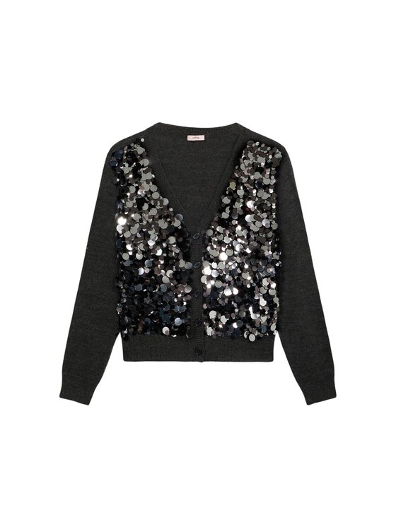 Oltre Oltre Cardigan M399J005144N013 Grigio Regular Fit