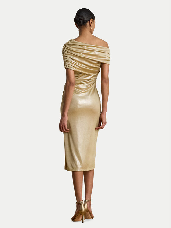 LAUREN RALPH LAUREN LAUREN RALPH LAUREN Kokteilinė suknelė 253P13991001 Auksinė Slim Fit