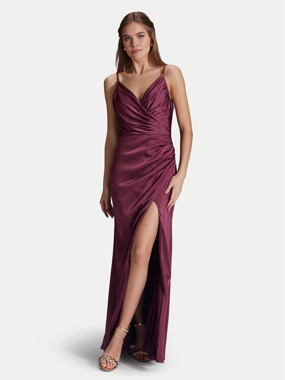 Hey Kyla Hey Kyla Večerné šaty 5AI075HK Bordová Slim Fit