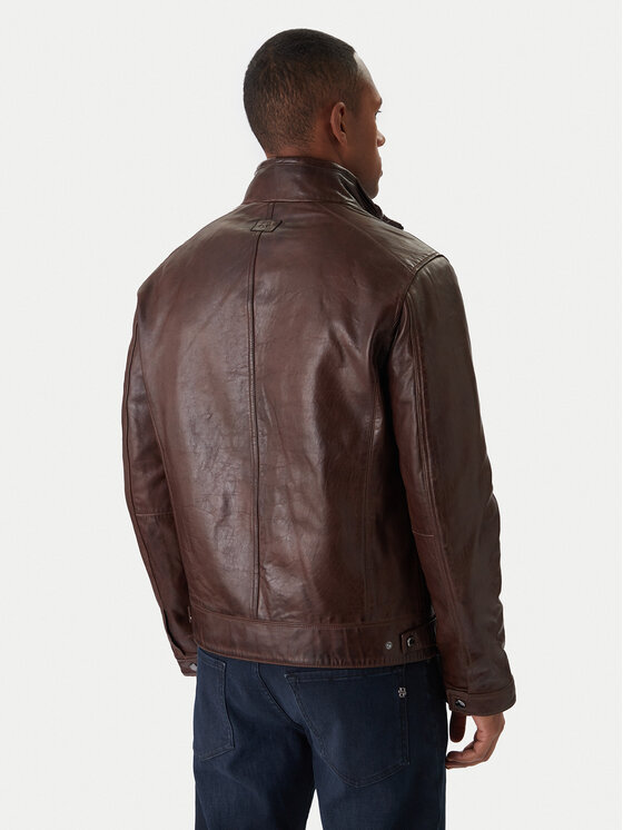 Milestone Milestone Usnjena jakna Ms Barney 531063 21295 Rjava Regular Fit