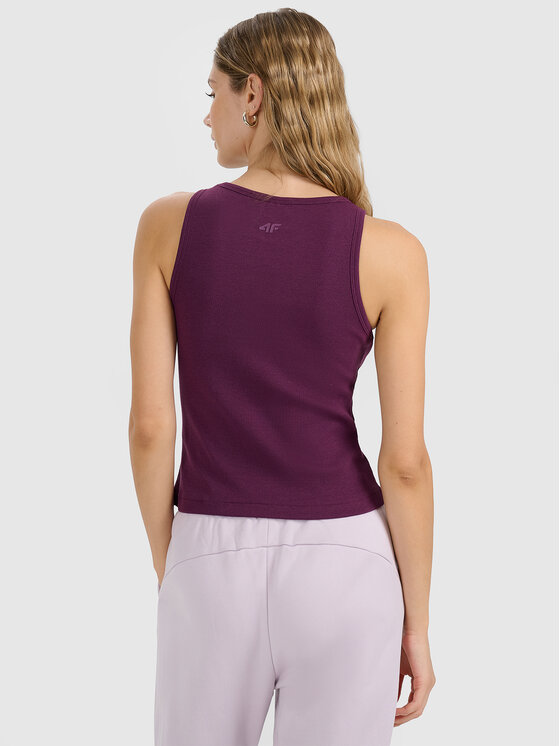4F 4F Tank top NOS Fioletowy Slim Fit