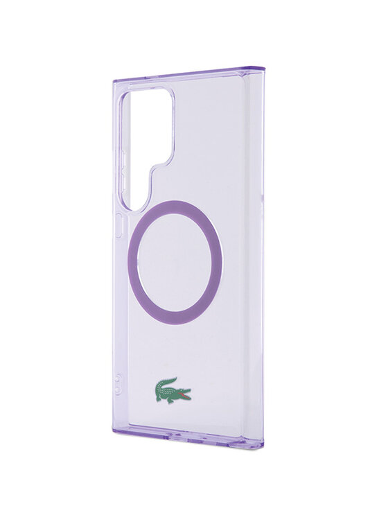 Lacoste Lacoste Etui na telefon Transparent MagSafe Fioletowy