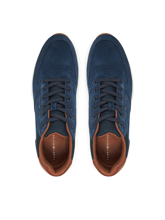 Tommy Hilfiger Tommy Hilfiger Sneakersy Premium Suede Hybrid FM0FM05690 Granatowy