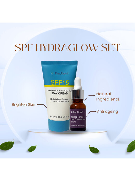 dr. Eve Ryouth dr. Eve Ryouth SPF15 Nawilżający + Ochronny krem ​​na 30 ml + serum przeciwzmarszczkowe 15 ml Krem na dzień