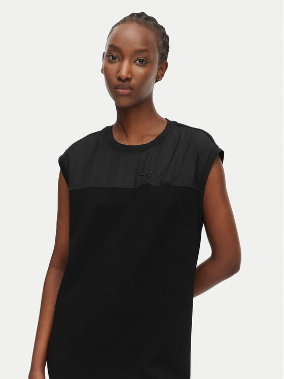 KARL LAGERFELD KARL LAGERFELD Повсякденна сукня B2W13033 Чорний Regular Fit