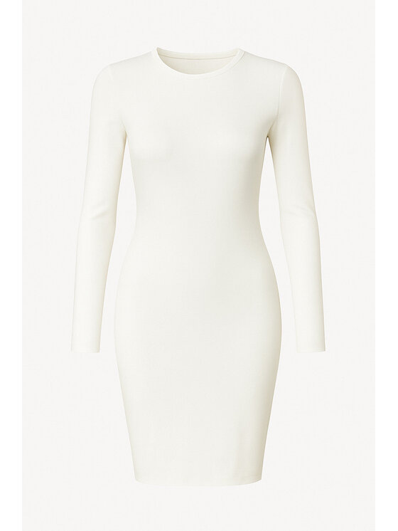Nudyess Nudyess Úpletové šaty Vivia mini Écru Fitted Fit