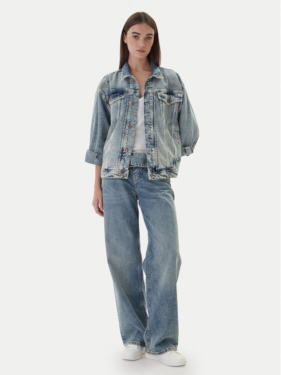 Mustang Mustang Kurtka jeansowa Arcata 1016944 Niebieski Loose Fit