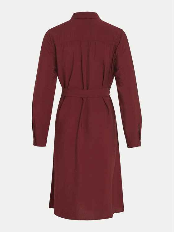 Vila Vila Hemdkleid Domira 14095932 Dunkelrot Regular Fit