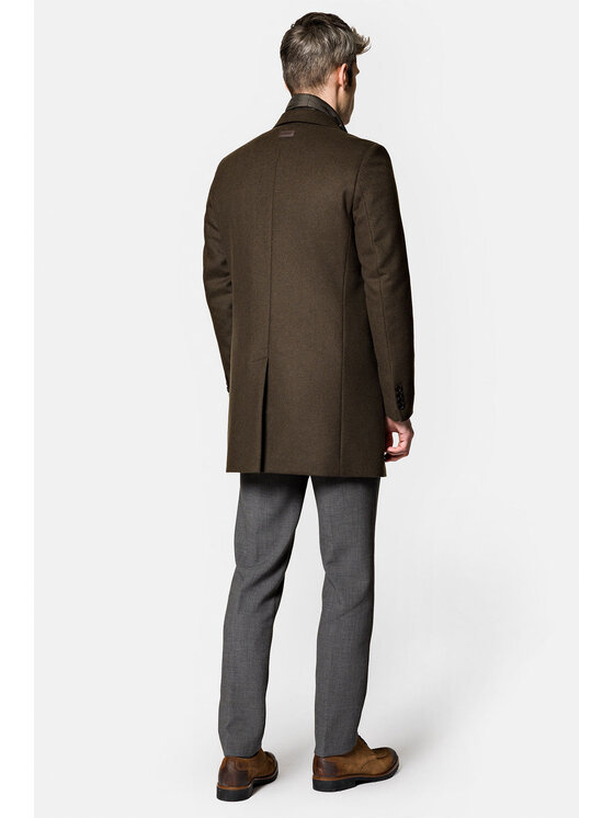 Lancerto Lancerto Płaszcz wełniany Wolfsburg KU054222000013 Zielony Regular Fit