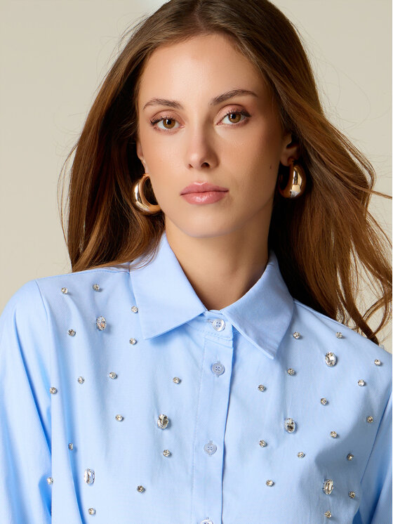 Oltre Oltre Camicia 5083R003214N004 Turchese Over Fit