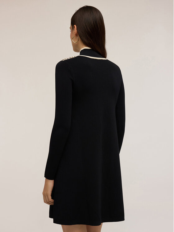 Motivi Motivi Abito da cocktail 7645W001472N033 Nero Regular Fit