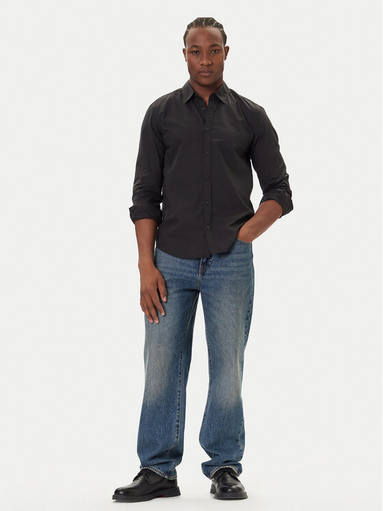 Mustang Mustang Hemd Canton 1016951 Schwarz Slim Fit