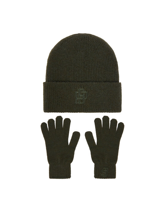 Jack & Jones Jack & Jones Набір шапка і рукавички 12264109 Зелений