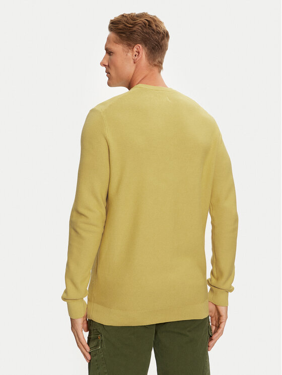 Mustang Mustang Sweter Elliot 1015472 Żółty Regular Fit
