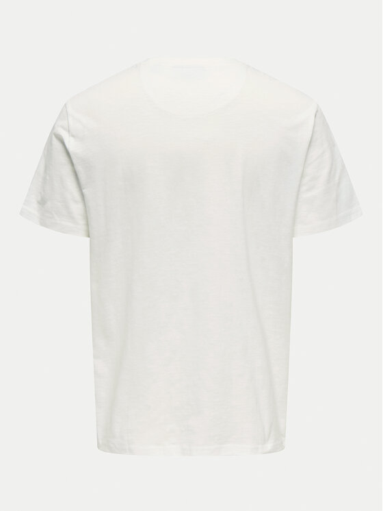 Only & Sons Only & Sons Tričko 22025286 Biela Regular Fit