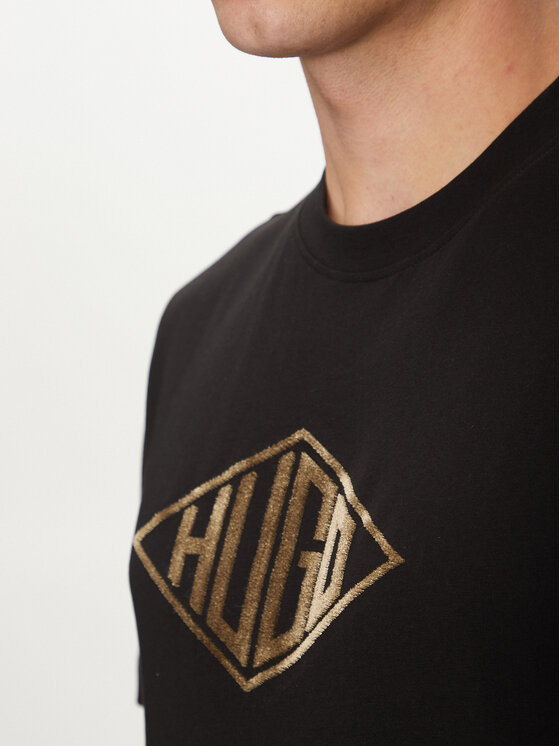 HUGO HUGO Тишърт Dalendi 50534934 Черен Regular Fit