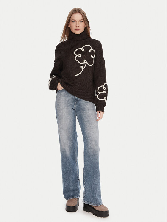 Vero Moda Vero Moda Krekls ar augstu apkakli Fatima 10335036 Brūns Regular Fit