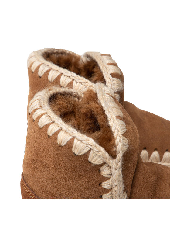 Mou Mou Śniegowce Eskimo 18 Glitter Logo MU.FW101050A Brązowy