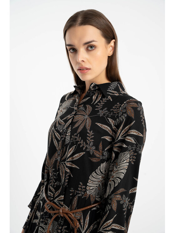 CLICK CLICK Každodenní šaty 60-6160 Černá Regular Fit