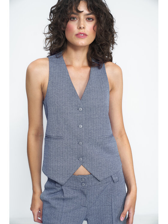 NIFE NIFE Kamizelka KA06 Granatowy Regular Fit