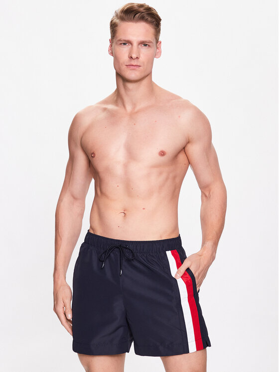 Tommy Hilfiger Tommy Hilfiger Szorty kąpielowe UM0UM02857 Granatowy Regular Fit