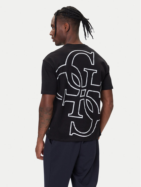 Guess Guess Tričko M5BI56 KBZV1 Čierna Relaxed Fit