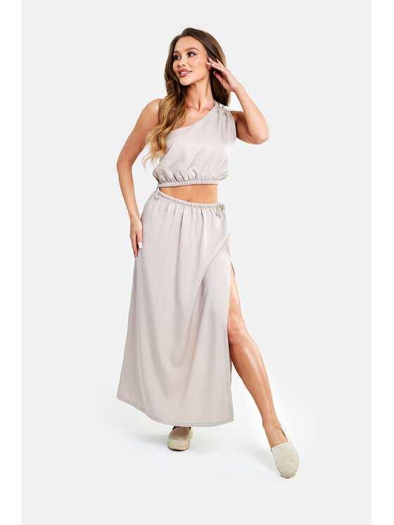 MANDRAGORA MANDRAGORA Letné šaty Tencel Milo Béžová Relaxed Fit