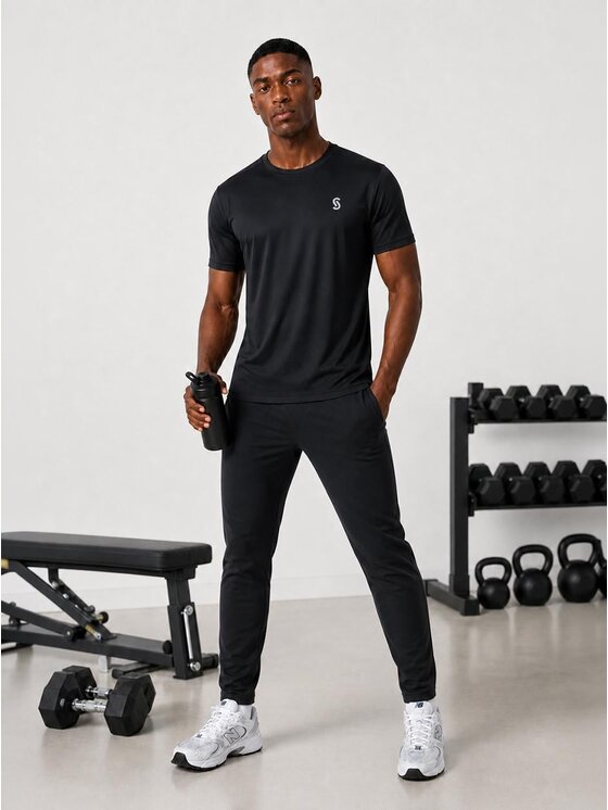 Jigga Wear Jigga Wear Koszulka techniczna 131609 Czarny Regular Fit