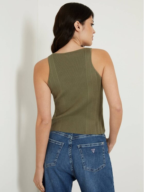 Guess Guess Top 161553 Zielony Classic Fit
